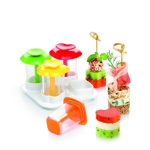 Tescoma Presto Foodstyle Forma Stuzzichini A Strati Presto 4 Forme, Plastica, Multicolre, 10.5X7.5X15 Cm