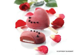 Stampo in silicone cuore su stecco gelati,semifreddi ,san valentino GEL03 Heart-ic
