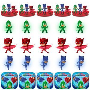 CIALDA SU ZUCCHERO PER CUPCAKES ,BISCOTTI PJ MASK SUPERPIGIAMINI 25 IMPRONTE