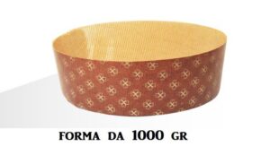 10 x Stampo per PANETTONE 1000 gr Basso in Carta Forno Monouso - ideale per Panettoni, Panettone Gastronomico, Canasta