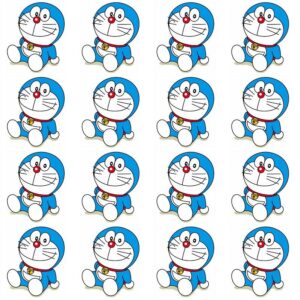CIALDA SU OSTIA PER CUPCAKES ,BISCOTTI DORAEMON 16 IMPRONTE