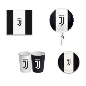COORDINATO TAVOLA JUVENTUS 16 OSPITI CON TOVAGLIA