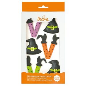 Decorazioni Halloween Witch in Zucchero pz 6