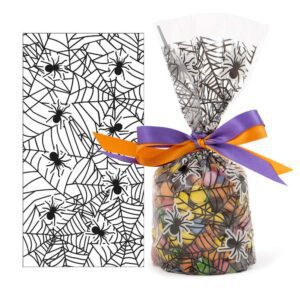 20 Sacchetti in plastica Spider Ragnatela Halloween per caramelle dolciumi