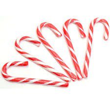 10 CANDY CANE BIANCO ROSSO GUSTO FRAGOLA LECCA LECCA MANICO OMBRELLINO …