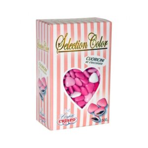 CONFETTI CUORICINI ROSA SFUMATI CRISPO  500 GR BOMBONIERE CUORI MIGNON