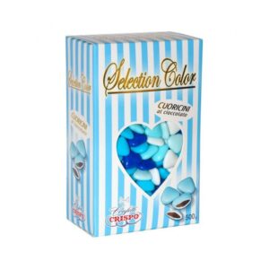 CONFETTI CUORICINI CELESTI SFUMATI CRISPO  500 GR BOMBONIERE CUORI MIGNON