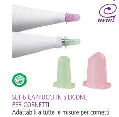 Set 6 Cappucci in Silicone per cornetti Wilton