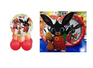 KIT FESTA BING CON PALLONE CENTROTAVOLA,SAGOMA IN POLISTIROLO