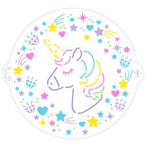 STENCIL PER TORTE UNICORNO 25 CM DECORA