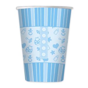 8 Bicchieri Battesimo Baby Celeste