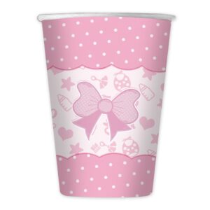 8 Bicchieri Battesimo Baby Rosa