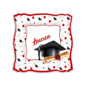 8 Piatti 19 x 19 cm La Mia Laurea