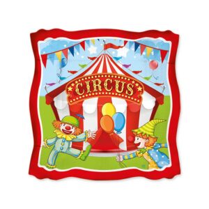 8 Piatti 19 x 19 cm  Circo Circus Party