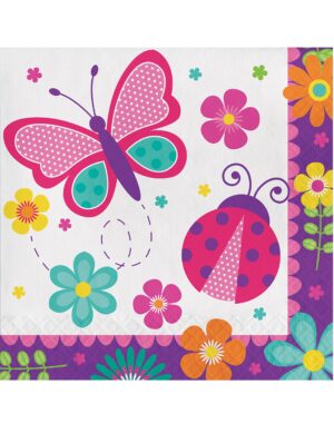 16  Tovaglioli Butterfly Sparkle