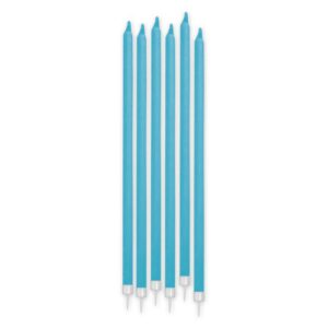 12 Candeline Matite 15 cm Acqua Marina