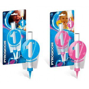 Fontana luminosa Primo Compleanno Disponibile rosa o celeste