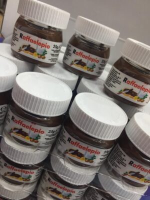 20 BARATTOLINI gr 25 NUTELLA CON BOLLINO PERSONALIZZATO