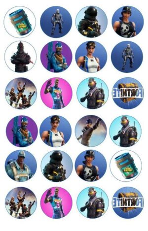 CIALDA SU OSTIA FORTNITE 24 IMPRONTE PER BISCOTTI CUPCAKES MINI CIALDE