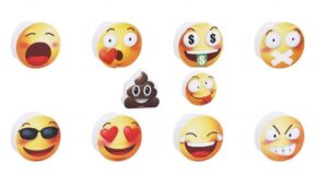 10 SCATOLE PORTACONFETTI MIX EMOJI