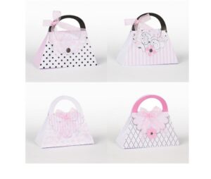 10 SCATOLE PORTACONFETTI MIX FASHION BAGS BORSETTA