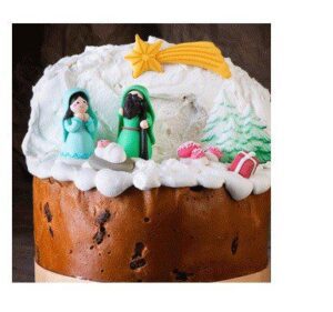 Sacra Famiglia Natività in zucchero 3D 5 Soggetti