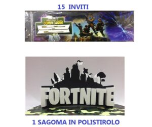 KIT SAGOMA IN POLISTIROLO FORTNITE CON 15 INVITI