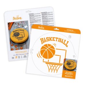 STENCIL PALLONE BASKET DECORA