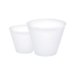 Set di 5 Pezzi Base Uovo Svasata da 500 gr, mm 128 x h 104 ,Plastica, Bianco, per uovo