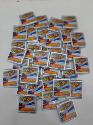 20 QUADROTTI DI CIOCCOLATO A LATTE CON STAMPA  PERSONALIZZATA