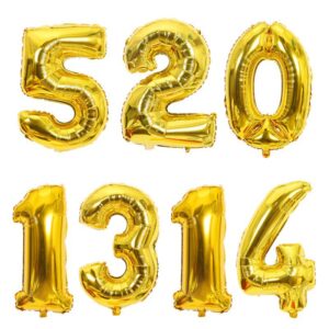 PALLONE IN MYLAR H CM 66 ORO  disponibile da 0 a 9