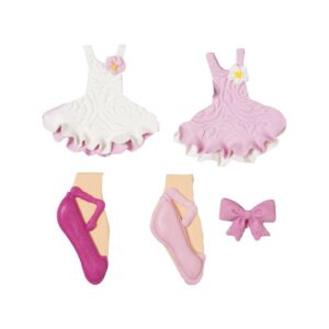 SET 6 DECORAZIONI BALLERINA IN ZUCCHERO