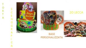 KIT 44 GATTI CON TORTA SCENOGRAFICA E KIT LECCA LECCA CON BASE E BOLLINO PERSONALIZZATI