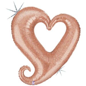 PALLONE HOLOGRAM  FOIL A FORMA DI CUORE ASIMMETRICO  DIPONIBILE NEI COLORI :ROSA GOLD,ORO,ARGENTO