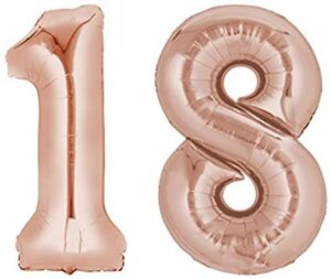 MINI SHAPE ROSA GOLD H CM 41 GONFIABILE AD ARIA DISPONIBILI NUMERO 1 E  NUMERO 8