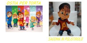 KIT ALVIN SUPER STAR CON   CIALDA SU OSTIA RETTANGOLARE E SAGOMA IN POLISRTIROLO