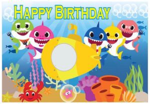 CIALDA SU ZUCCHERO BABY SHARK RETTANGOLARE