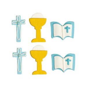 Set Decorazioni in zucchero Comunione bimbo