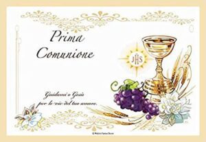 Cialda su Zucchero per Torte  Comunione Rettangolare