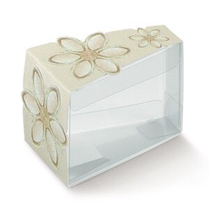 10 Scatole pvc trasparenti portaconfetti Tortina pvc