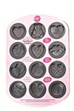 PIASTRA 12 MINIBISCOTTI SAN VALENTINO WILTON