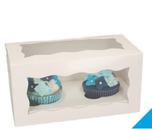 Scatola per 2 Cupcakes con inserto