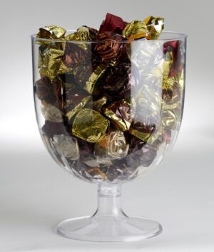 Coppa Acqua per confetti e caramelle trasparente gambo corto Ø16 x 20 cm