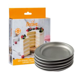SET 5 STAMPI TONDI Ø 15 X 3,5 H CM PER TORTE A STRATI
