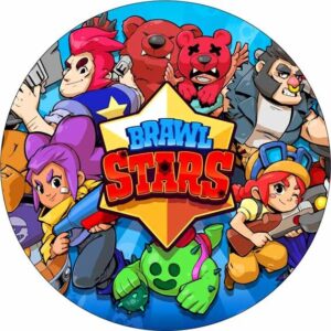 CIALDA SU ZUCCHERO BRAWL STARS PER TORTA ROTONDA