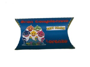 12 Scatole Baby Shark Personalizzabili per confetti caramelle