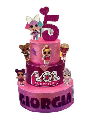 TORTA SCENOGRAFICA LOL SURPRISE PERSONALIZZATA