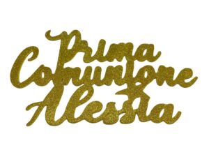 Cake Topper Prima Comunione con Nome Personalizzabile