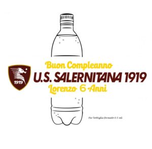 Salernitana Etichette adesive per acqua  Personalizzabili pz 12
