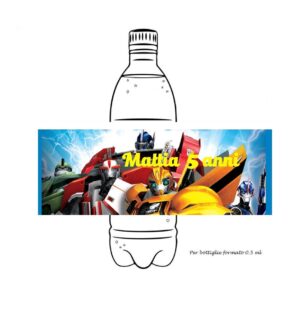 Transformers Etichette adesive per acqua Personalizzabili pz 12